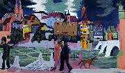 View of Basel and the Rhine, Ernst Ludwig Kirchner
